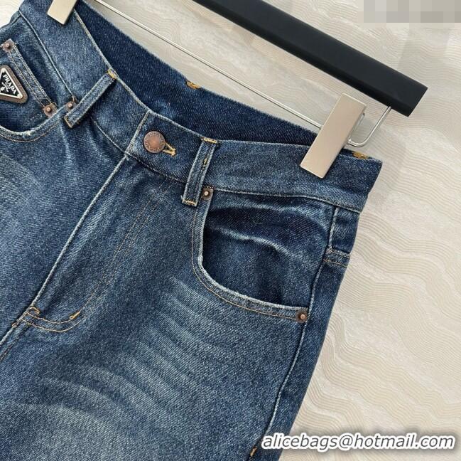 Super Quality Prada Denim Shorts P050707 Blue 2025