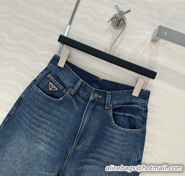 Super Quality Prada Denim Shorts P050707 Blue 2025