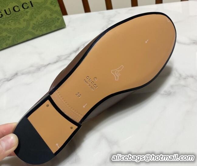 Duplicate Gucci Princetown Calf Leather Flat Slippers Coffee Brown 2025 557730