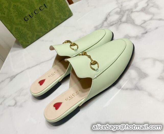 Top Grade Gucci Princetown Calf Leather Flat Slippers Mint 2025 557730