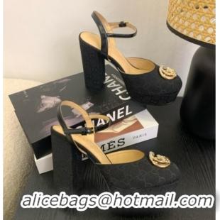 Purchase Gucci Platform Pump with Double G 817258 Black