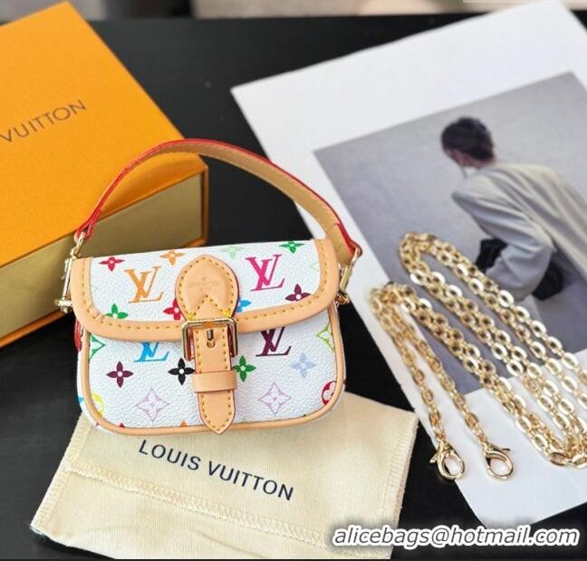 Grade Design Louis Vuitton LV Nano Diane Chain Pouch 0512 White/Multicolor 2025