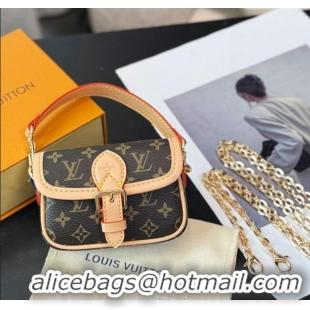 Buy Discount Louis Vuitton LV Nano Diane Chain Pouch 0512 Brown 2025