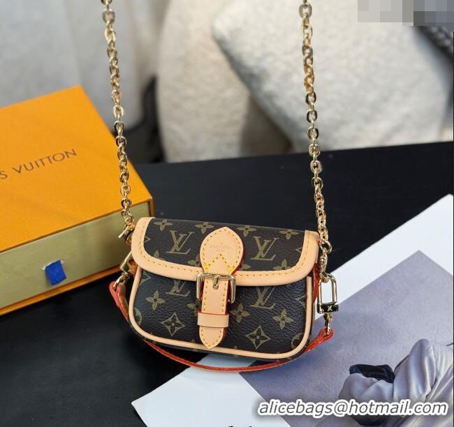 Buy Discount Louis Vuitton LV Nano Diane Chain Pouch 0512 Brown 2025