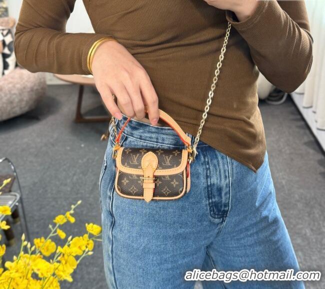 Buy Discount Louis Vuitton LV Nano Diane Chain Pouch 0512 Brown 2025