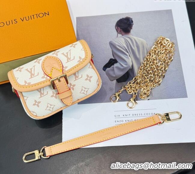 Buy Cheap Louis Vuitton LV Nano Diane Chain Pouch 0512 White/Nude 2025