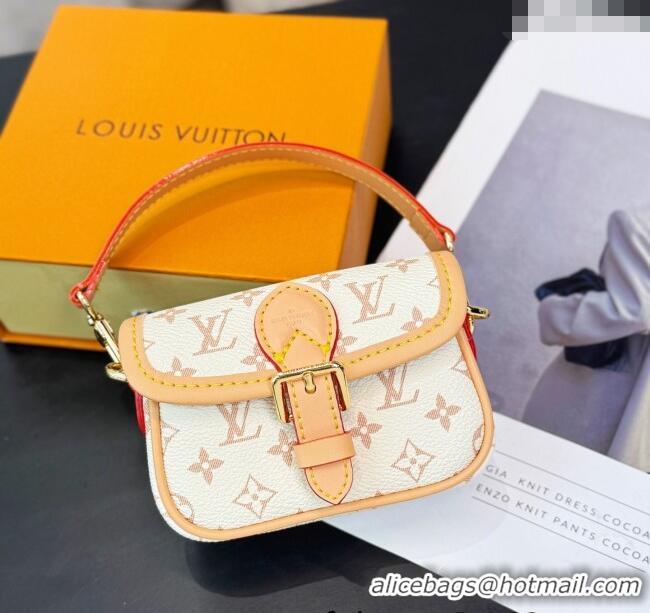 Buy Cheap Louis Vuitton LV Nano Diane Chain Pouch 0512 White/Nude 2025