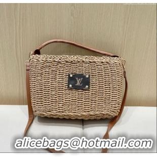 Unique Grade Louis Vuitton Straw Basket Bag LV051301 Khaki 2025