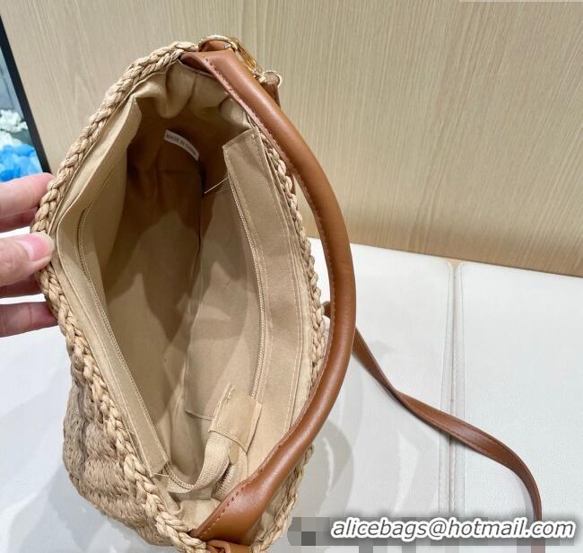 Unique Grade Louis Vuitton Straw Basket Bag LV051301 Khaki 2025
