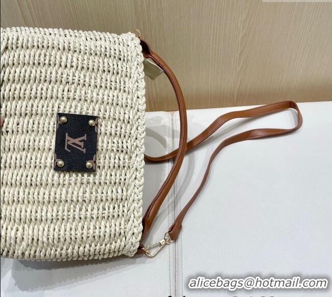 Reasonable Price Louis Vuitton Straw Basket Bag LV051301 Beige 2025