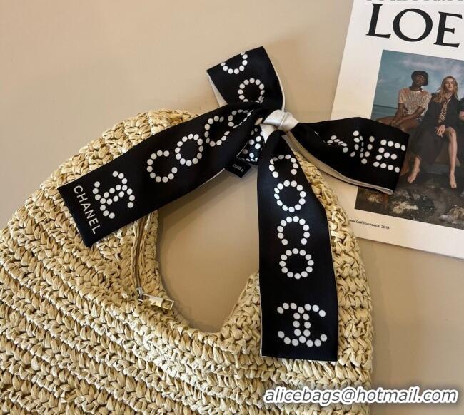 Best Price Chanel Straw Clutch Bag with Bow CH051301 Beige 2025