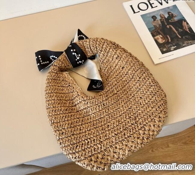 Hot Sell Cheap Chanel Straw Clutch Bag with Bow CH051301 Khaki 2025