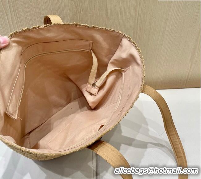 Affordable Price Chanel Crochet Straw Basket Bag CH051302 Khaki 2025