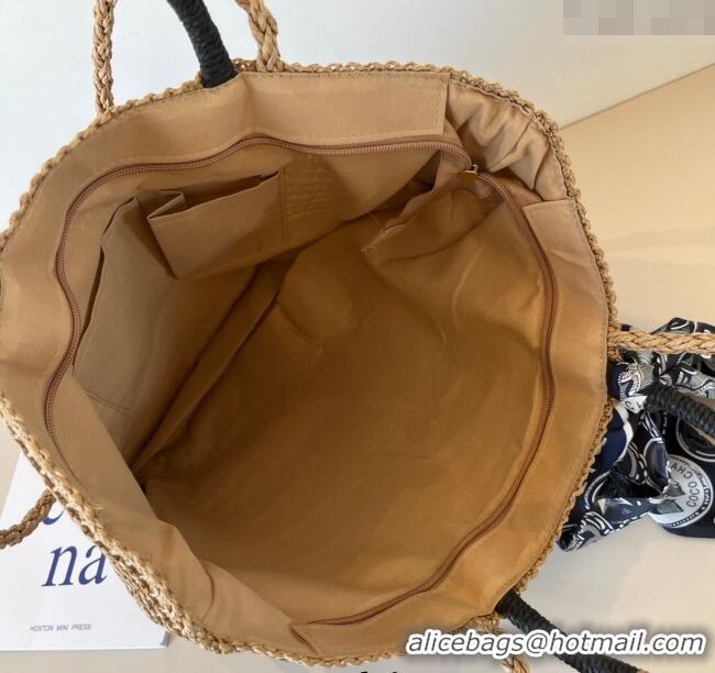 Best Quality Chanel Straw Basket Bag CH051304 Khaki 2025