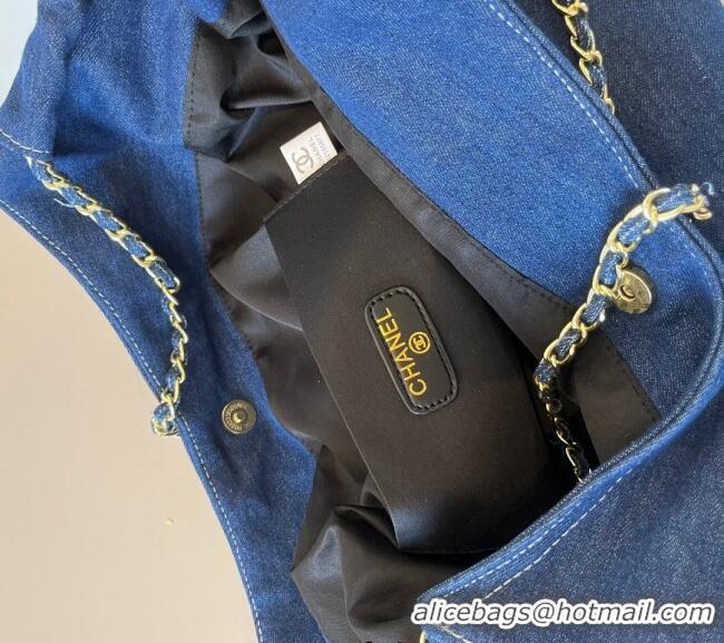 Top Quality Chanel Denim Tote Bag CH051305 Blue 2025
