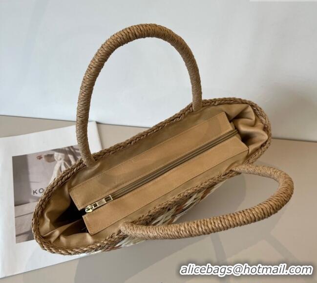 Affordable Price Prada Straw Basket Bag PR051302 Khaki 2025