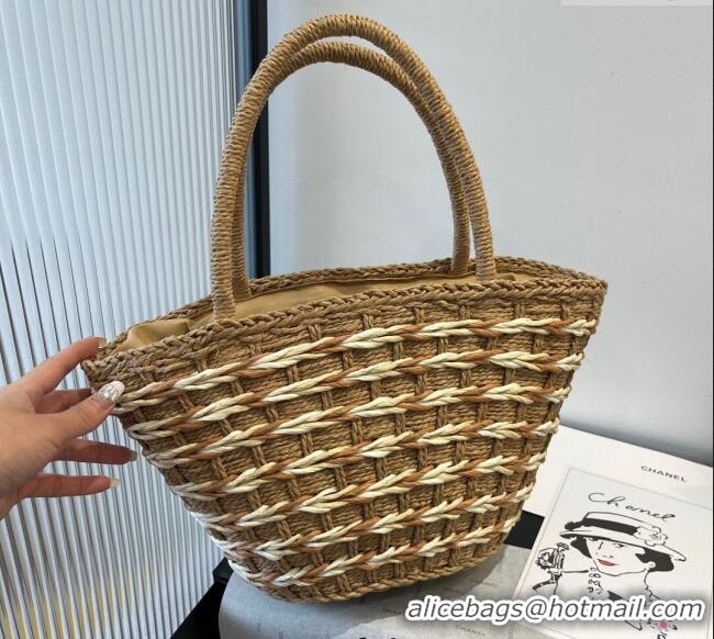 Affordable Price Prada Straw Basket Bag PR051302 Khaki 2025