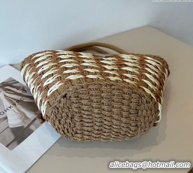 Affordable Price Prada Straw Basket Bag PR051302 Khaki 2025