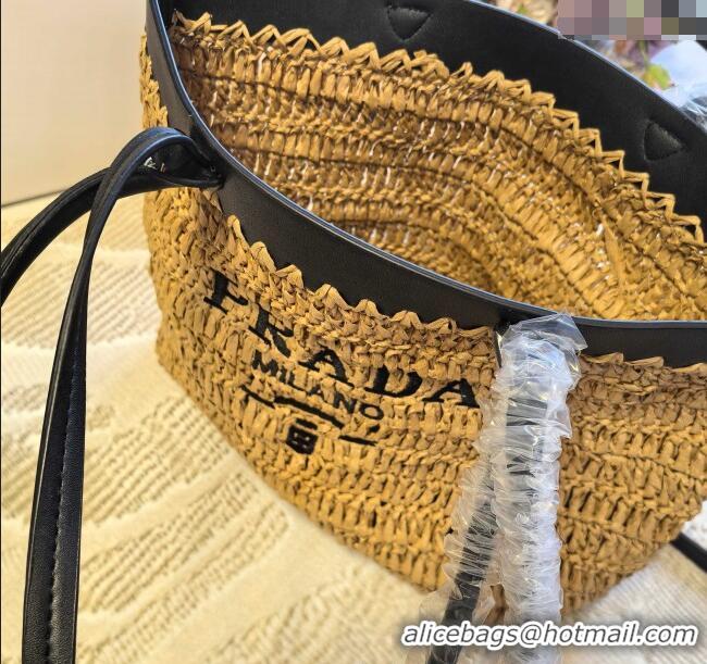 Good Product Prada Straw Basket Bag PR051303 Khaki 2025