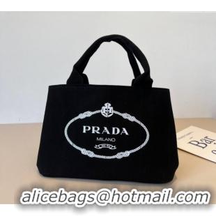 Well Crafted Prada Canvas Tote Bag PR051304 Black 2025