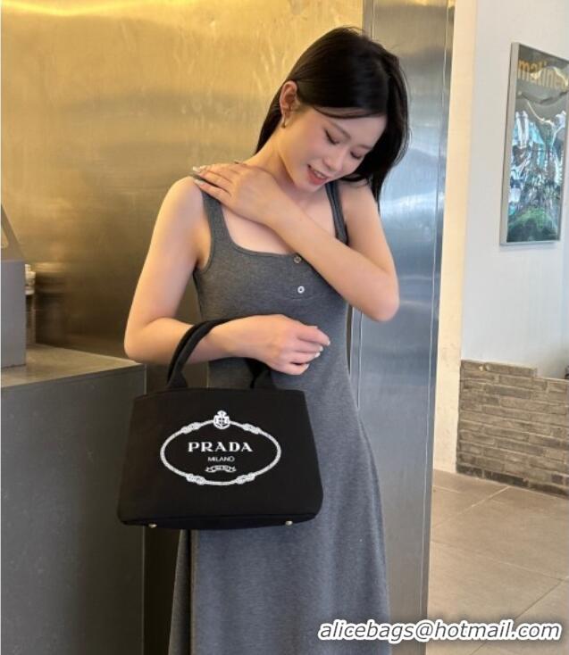Well Crafted Prada Canvas Tote Bag PR051304 Black 2025