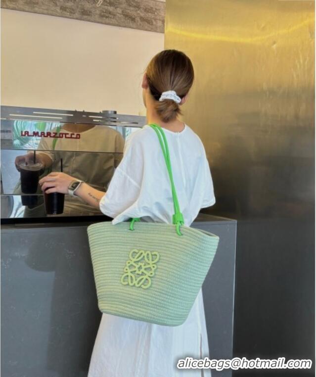 Buy Promotional Loewe Straw Basket Bag LW051301 Green 2025