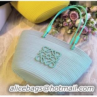 Best Quality Loewe Straw Basket Bag LW051302 Light Green 2025