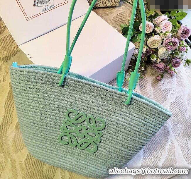 Best Quality Loewe Straw Basket Bag LW051302 Light Green 2025