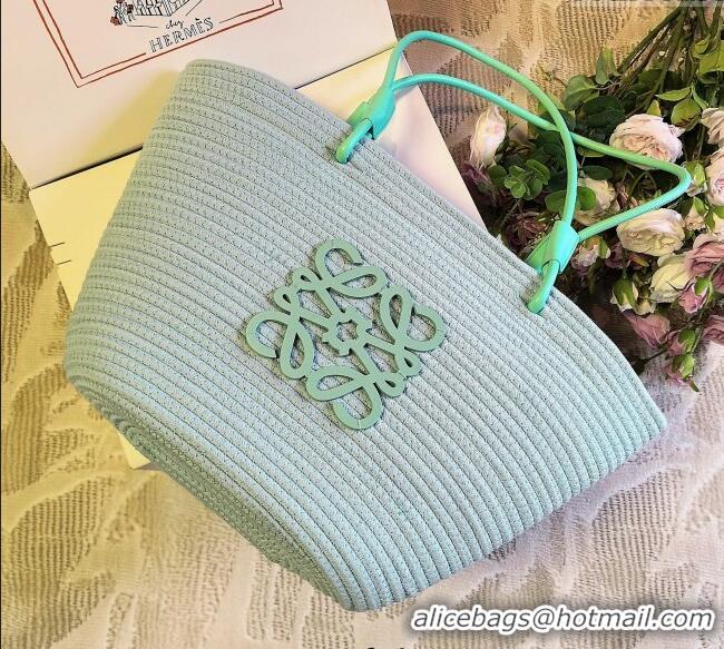 Best Quality Loewe Straw Basket Bag LW051302 Light Green 2025