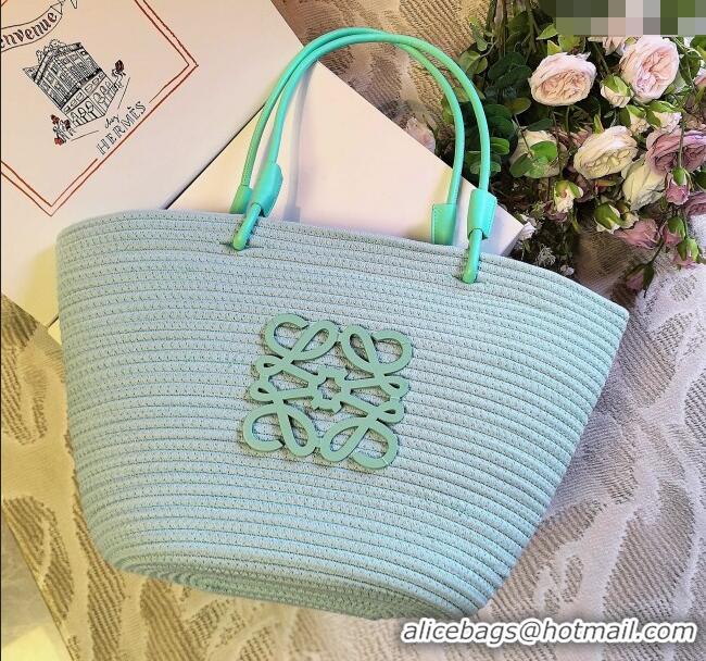Best Quality Loewe Straw Basket Bag LW051302 Light Green 2025