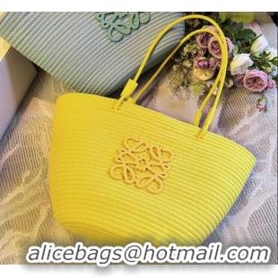 Grade Quality Loewe Straw Basket Bag LW051302 Yellow 2025
