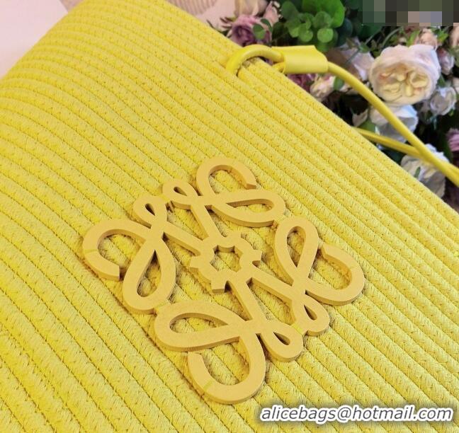 Grade Quality Loewe Straw Basket Bag LW051302 Yellow 2025