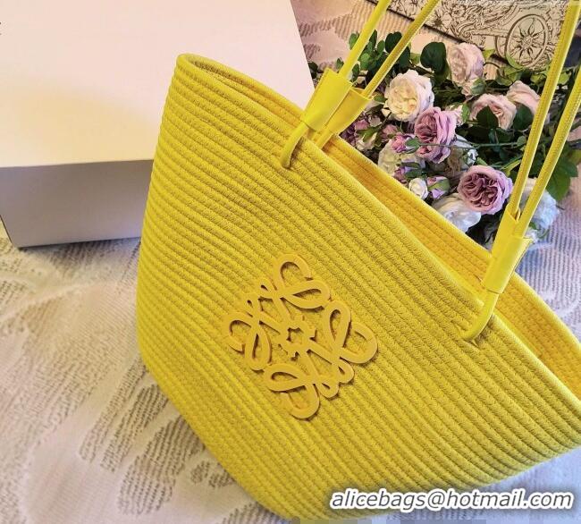 Grade Quality Loewe Straw Basket Bag LW051302 Yellow 2025