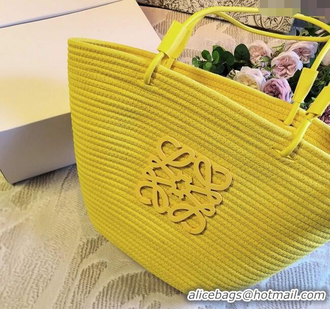 Grade Quality Loewe Straw Basket Bag LW051302 Yellow 2025