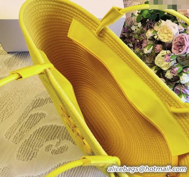 Grade Quality Loewe Straw Basket Bag LW051302 Yellow 2025
