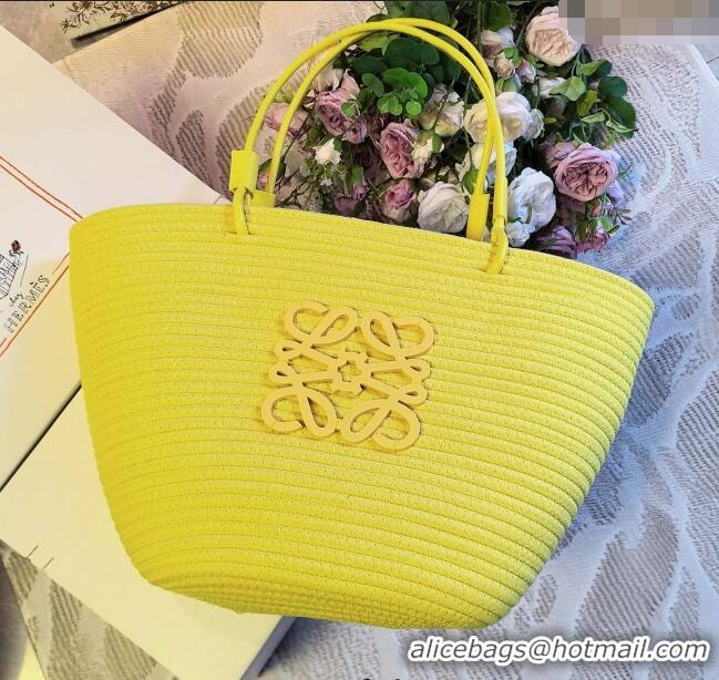Grade Quality Loewe Straw Basket Bag LW051302 Yellow 2025