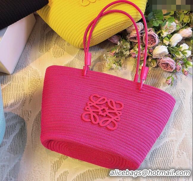 Good Product Loewe Straw Basket Bag LW051302 Dark Pink 2025