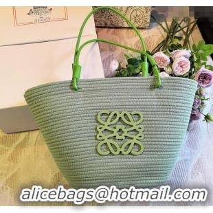 Grade Cheap Loewe Straw Basket Bag LW051302 Green 2025