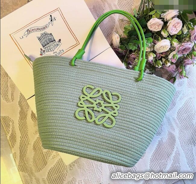Grade Cheap Loewe Straw Basket Bag LW051302 Green 2025