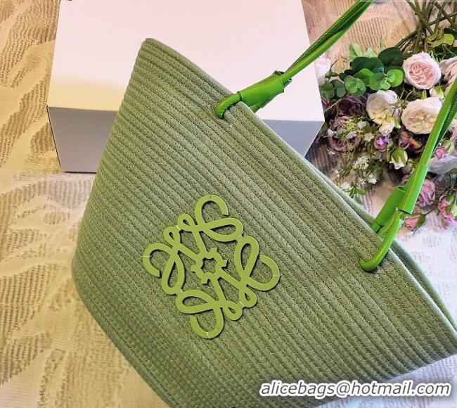 Grade Cheap Loewe Straw Basket Bag LW051302 Green 2025