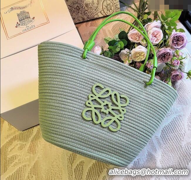 Grade Cheap Loewe Straw Basket Bag LW051302 Green 2025
