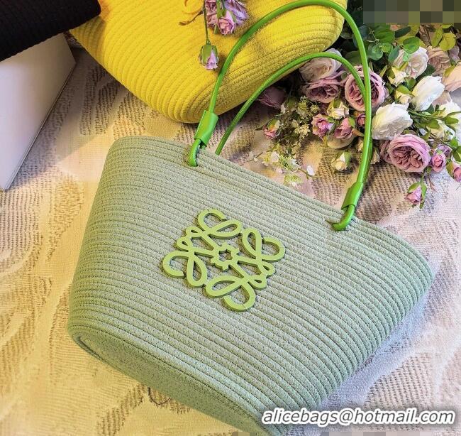 Grade Cheap Loewe Straw Basket Bag LW051302 Green 2025