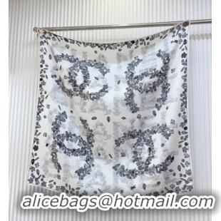 Market Sells Chanel CC Silk Square Scarf 90x90cm CH051313 White 2025
