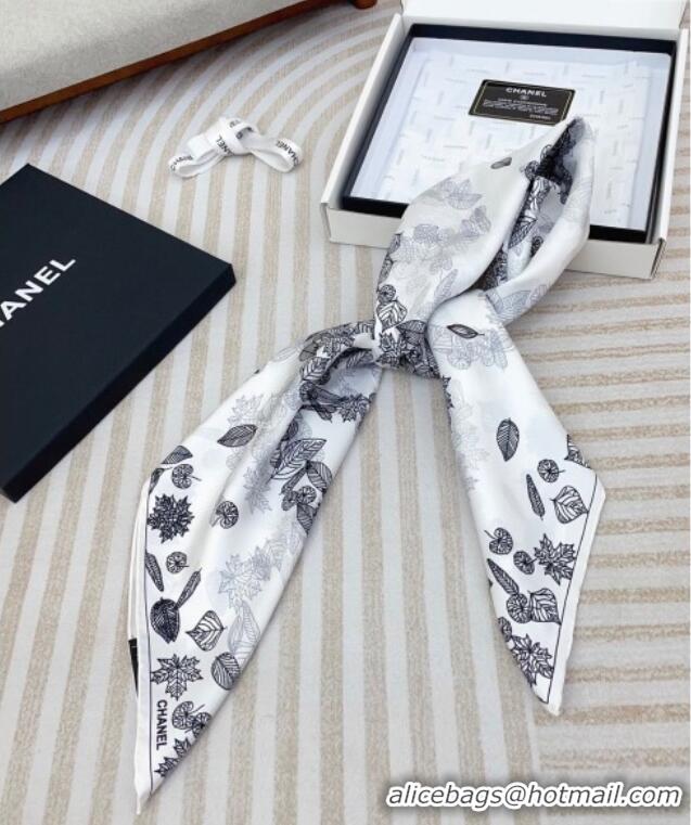 Market Sells Chanel CC Silk Square Scarf 90x90cm CH051313 White 2025