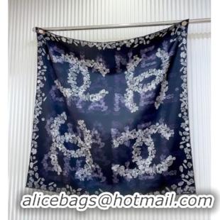 Best Quality Chanel CC Silk Square Scarf 90x90cm CH051313 Purple 2025