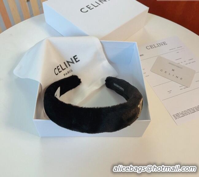 Good Product Celine Fur Heaband 0131 Black 2024