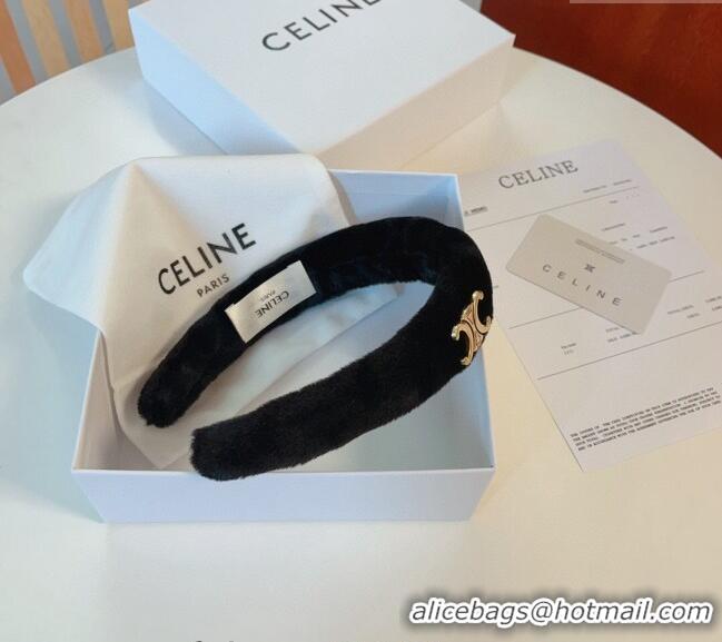 Good Product Celine Fur Heaband 0131 Black 2024