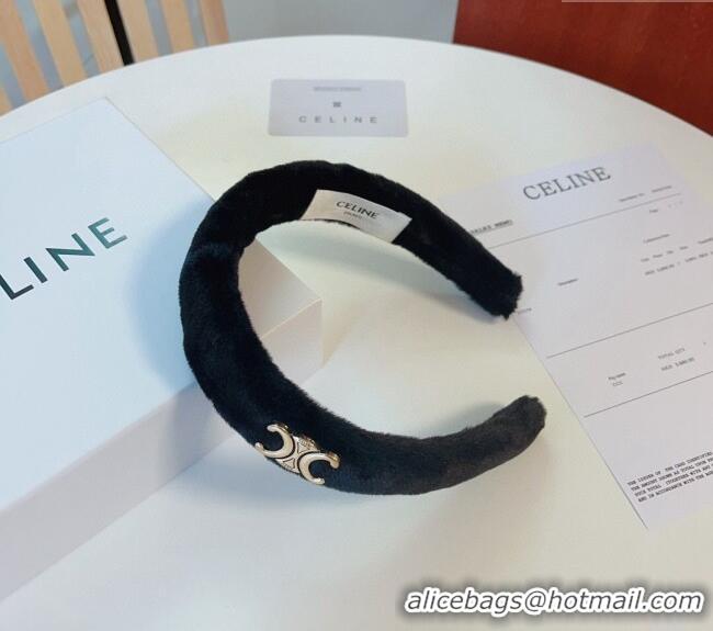 Good Product Celine Fur Heaband 0131 Black 2024