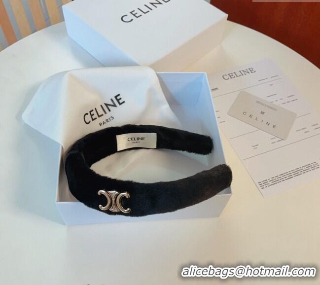 Good Product Celine Fur Heaband 0131 Black 2024