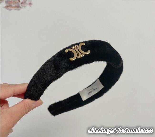 Good Product Celine Fur Heaband 0131 Black 2024